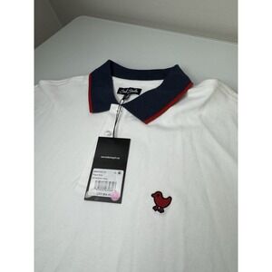 Mens Bad Birdie Pique Golf Polo Shirt Size XL New With Tags USA Red White Blue